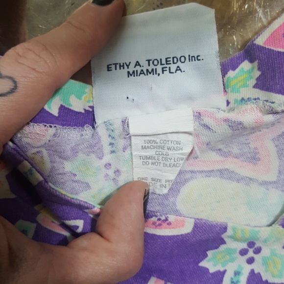 Real 80's Vintage Retro Beach Crop Top - Picture 8 of 8